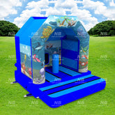 NB-BC105 Commercial small children inflatable bounce house jumping bouncy castle with slide bouncer  party moonwalk